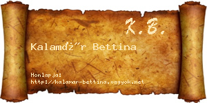 Kalamár Bettina névjegykártya